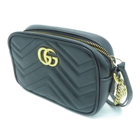 💎✨BEAUTIFUL✨💎 Authentic Gucci GG Shoulder Bag Calfskin Leather Black - Picture 4 of 14